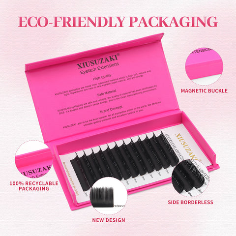 XIUSUZAKI Mix Soft Two Split-tips Dark Black Eyelash Extension Cashmere Eyelashes Lash Extension Supplies Ellipse Flat lashes XIUSUZAKI Mix Soft Two Split-tips Dark Black Eyelash Extension Cashmere Eyelashes Lash Extension Supplies Ellipse Flat lashes