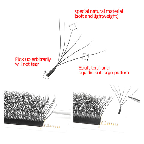 XIUSUZAKU 6D W-Shaped Eyelashes Extensions C/D Curl High Quality Idividual Lash XIUSUZAKU 6D W-Shaped Eyelashes Extensions C/D Curl High Quality Idividual Lash