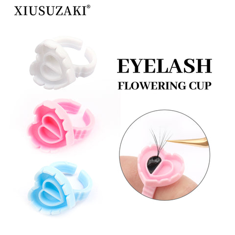 XIUSUZAKI Wholesale 100Pcs/Bag Disposable Eyelash Extension Glue Ring Cup Tattoo Pigment Holder Container Lash Tools Supplier XIUSUZAKI Wholesale 100Pcs/Bag Disposable Eyelash Extension Glue Ring Cup Tattoo Pigment Holder Container Lash Tools Supplier