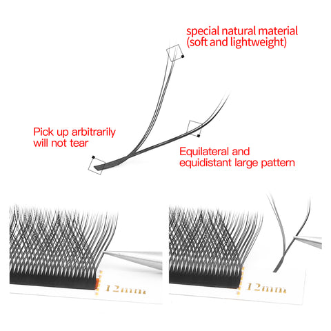 XIUSUZAKI YY Shape Three Split Tips Triple Top Interlaced Root Eyelash Extensions Eyelashes XIUSUZAKI YY Shape Three Split Tips Triple Top Interlaced Root Eyelash Extensions Eyelashes