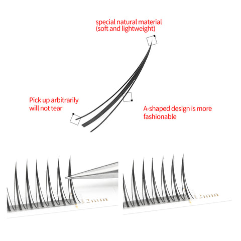 XIUSUZAKI A/M Shape Premade Eyelashes akeup Individual Lashes Cluster Spikes Lash Wispy Premade Fluffy False Eyelashes Makeup XIUSUZAKI A/M Shape Premade Eyelashes akeup Individual Lashes Cluster Spikes Lash Wispy Premade Fluffy False Eyelashes Makeup