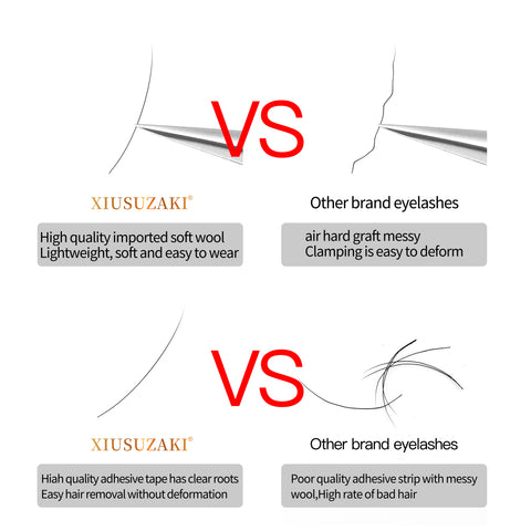 XIUSUZAKI Classic Individual Eyelash Extension Lashes Matte Black Professional Soft Natural XIUSUZAKI Classic Individual Eyelash Extension Lashes Matte Black Professional Soft Natural
