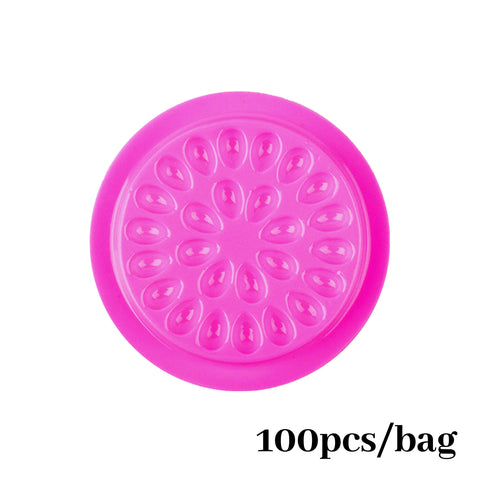 XIUSUZAKI 100pcs Disposable Eyelash Extension Glue Holder Pallet Plastic Holder Pallet Stand Pads for Fan Eyelashes Holder XIUSUZAKI 100pcs Disposable Eyelash Extension Glue Holder Pallet Plastic Holder Pallet Stand Pads for Fan Eyelashes Holder