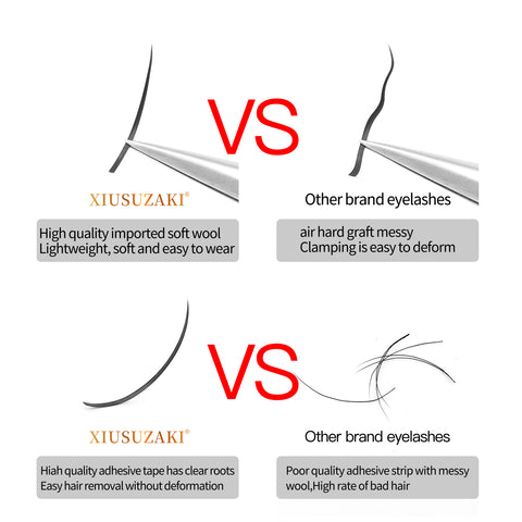 XIUSUZAKI SONG LASHES Wispy Spikes Eyelash Extension Fairy Eyelashes Promade Wispy Fans For Eyelash Extensiones XIUSUZAKI SONG LASHES Wispy Spikes Eyelash Extension Fairy Eyelashes Promade Wispy Fans For Eyelash Extensiones