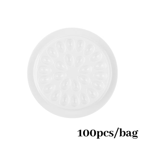 XIUSUZAKI 100pcs Disposable Eyelash Extension Glue Holder Pallet Plastic Holder Pallet Stand Pads for Fan Eyelashes Holder XIUSUZAKI 100pcs Disposable Eyelash Extension Glue Holder Pallet Plastic Holder Pallet Stand Pads for Fan Eyelashes Holder