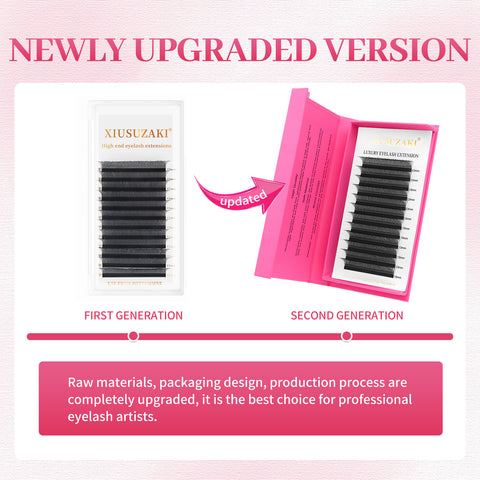 XIUSUZAKI Bloom Automatic Flowering Premade Fans Natural Soft Light Lashes Volume 4D W Shaped Eyelash Extensions XIUSUZAKI Bloom Automatic Flowering Premade Fans Natural Soft Light Lashes Volume 4D W Shaped Eyelash Extensions