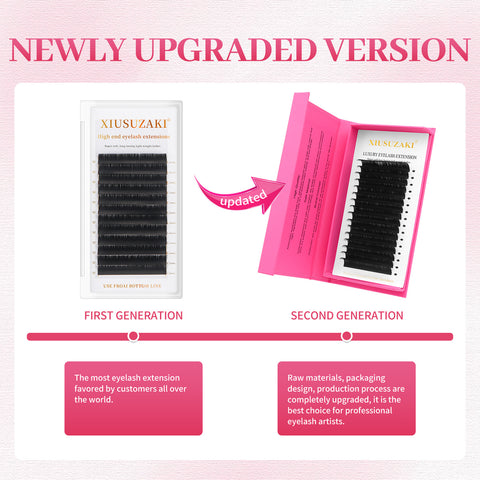 XIUSUZAKI Classic Individual Eyelash Extension Lashes Matte Black Professional Soft Natural XIUSUZAKI Classic Individual Eyelash Extension Lashes Matte Black Professional Soft Natural