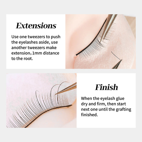 XIUSUZAKI 10 Trays Set False Eyelashes Handmade Training Lashes For Beginners Eyelash Extensions Beauty Salon Student Practice XIUSUZAKI 10 Trays Set False Eyelashes Handmade Training Lashes For Beginners Eyelash Extensions Beauty Salon Student Practice