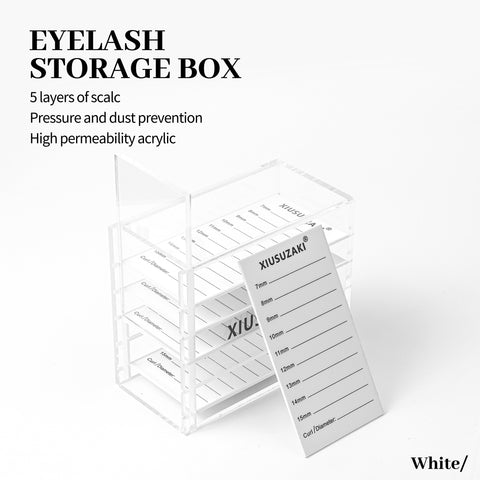 XIUSUZAKI False Eyelashes Storage Box 5 Layers Acrylic Pallet Lash Holder Display Stand Tools XIUSUZAKI False Eyelashes Storage Box 5 Layers Acrylic Pallet Lash Holder Display Stand Tools