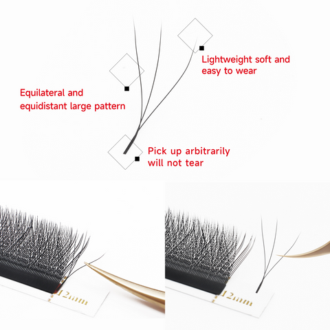 XIUSUZAKI Natural soft Light Bloom Automatic Flowering Premade Eyelashes Extensions Lash 3D W Shape Eyelash Extension XIUSUZAKI Natural soft Light Bloom Automatic Flowering Premade Eyelashes Extensions Lash 3D W Shape Eyelash Extension