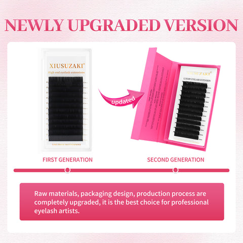XIUSUZAKI Mix Soft Two Split-tips Dark Black Eyelash Extension Cashmere Eyelashes Lash Extension Supplies Ellipse Flat lashes XIUSUZAKI Mix Soft Two Split-tips Dark Black Eyelash Extension Cashmere Eyelashes Lash Extension Supplies Ellipse Flat lashes