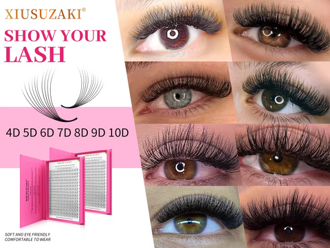 Wholesale Handmade Mix 16 Rows Premade fans 3D-14D Loose Premade Volume Fans Pointy Base Eyelash Extensions Wholesale Handmade Mix 16 Rows Premade fans 3D-14D Loose Premade Volume Fans Pointy Base Eyelash Extensions