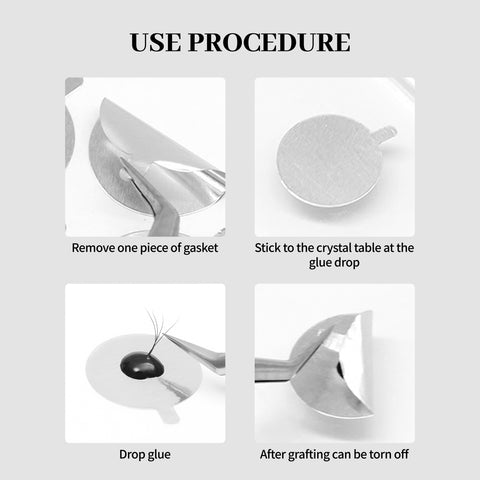 XIUSUZAKI 300Pcs Disposable Eyelash Glue Holder Foil Pallet Eyelash Extension Glue Pads Lashes Stickers XIUSUZAKI 300Pcs Disposable Eyelash Glue Holder Foil Pallet Eyelash Extension Glue Pads Lashes Stickers