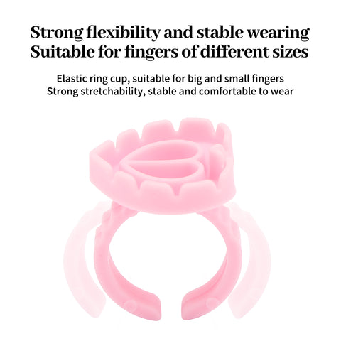 XIUSUZAKI Wholesale 100Pcs/Bag Disposable Eyelash Extension Glue Ring Cup Tattoo Pigment Holder Container Lash Tools Supplier XIUSUZAKI Wholesale 100Pcs/Bag Disposable Eyelash Extension Glue Ring Cup Tattoo Pigment Holder Container Lash Tools Supplier