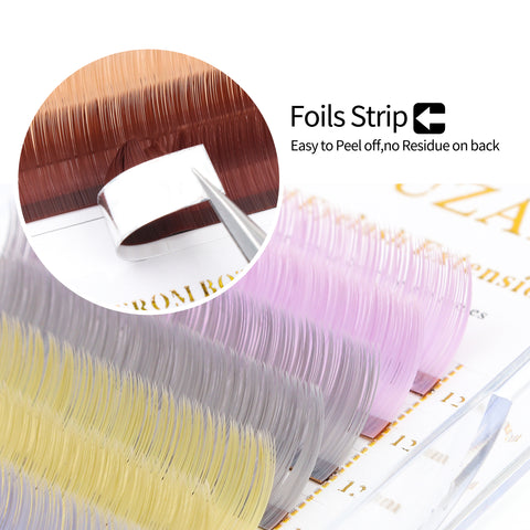 XIUSUZAKI Mix Color Eyelashes Make up High Quality Soft Natural Synthetic Mink Rainbow Eyelash Extension Supplies 6 Colors Mix XIUSUZAKI Mix Color Eyelashes Make up High Quality Soft Natural Synthetic Mink Rainbow Eyelash Extension Supplies 6 Colors Mix