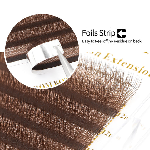 XIUSUZAKI Brown 3D W-Shaped Eyelashes Extensions 3 Tip C/D Curl High Quality Idividual Lash XIUSUZAKI Brown 3D W-Shaped Eyelashes Extensions 3 Tip C/D Curl High Quality Idividual Lash