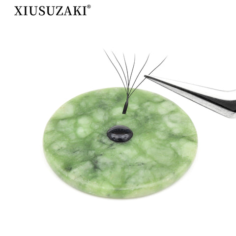 XIUSUZAKI Green Round Stone Eyelash Extension Glue Adhesive Pallet Stand Holder 1 PC Makeup Tool XIUSUZAKI Green Round Stone Eyelash Extension Glue Adhesive Pallet Stand Holder 1 PC Makeup Tool
