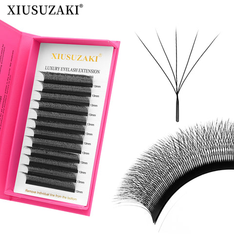 XIUSUZAKI Automatic Flowering W Shape Bloom 5D Premade Fans Eyelash Extensions Premium Natural Soft Light Full Dense Lashes XIUSUZAKI Automatic Flowering W Shape Bloom 5D Premade Fans Eyelash Extensions Premium Natural Soft Light Full Dense Lashes