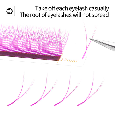 XIUSUZAKI YY Shape Eyelash Extensions Blue Purple Waved 4D Premade Volume Lashes Fluffy Natural XIUSUZAKI YY Shape Eyelash Extensions Blue Purple Waved 4D Premade Volume Lashes Fluffy Natural