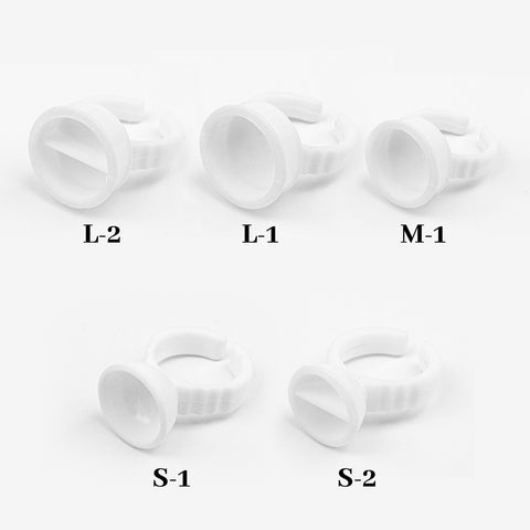 XIUSUZAKI 100 Pcs/Pack Disposable Eyelashes Glue Ring Holder For Eyelash Extension Pallet Eye Lashes Lash Glue Rings Cup Tools XIUSUZAKI 100 Pcs/Pack Disposable Eyelashes Glue Ring Holder For Eyelash Extension Pallet Eye Lashes Lash Glue Rings Cup Tools