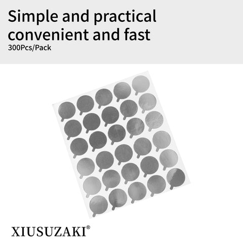 XIUSUZAKI 300Pcs Disposable Eyelash Glue Holder Foil Pallet Eyelash Extension Glue Pads Lashes Stickers XIUSUZAKI 300Pcs Disposable Eyelash Glue Holder Foil Pallet Eyelash Extension Glue Pads Lashes Stickers