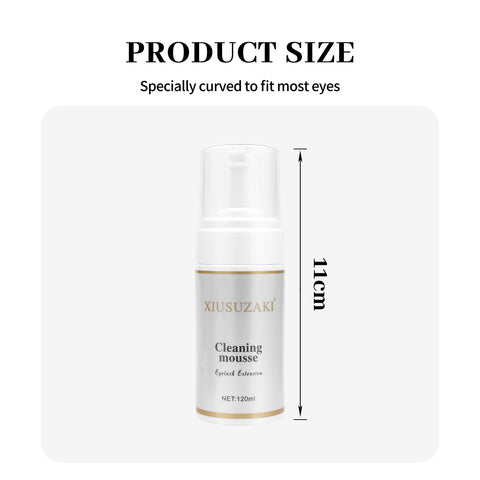 XIUSUZAKI 120ml Eyelash Extension Cleansing Mousse Shampoo Foam Pro Eyelash Cleaner bubble gentle non-irritation fast clean XIUSUZAKI 120ml Eyelash Extension Cleansing Mousse Shampoo Foam Pro Eyelash Cleaner bubble gentle non-irritation fast clean
