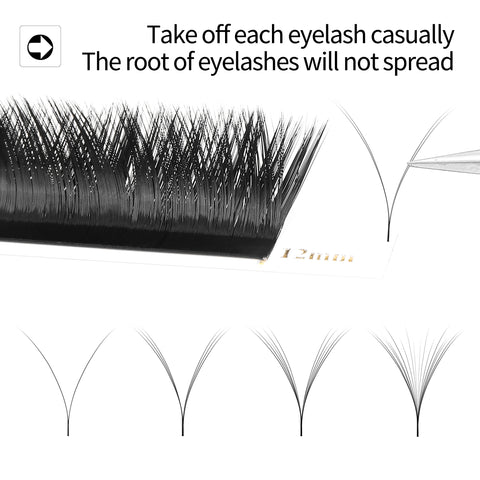 XIUSUZAKI V Shape Hand Woven Premium Soft Light Natural Eyelashes Extension Black  Purple Blue Color XIUSUZAKI V Shape Hand Woven Premium Soft Light Natural Eyelashes Extension Black  Purple Blue Color