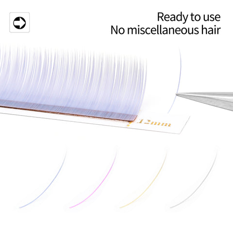 XIUSUZAKI Mix Color Eyelashes Make up High Quality Soft Natural Synthetic Mink Rainbow Eyelash Extension Supplies 6 Colors Mix XIUSUZAKI Mix Color Eyelashes Make up High Quality Soft Natural Synthetic Mink Rainbow Eyelash Extension Supplies 6 Colors Mix