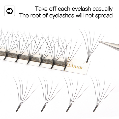 XIUSUZAKI Custom sharp Narrow Stem premade fans Eyelash Extensions 0.07mm 4-10D lash 12 rows Premade Fan Eyelash Extensions XIUSUZAKI Custom sharp Narrow Stem premade fans Eyelash Extensions 0.07mm 4-10D lash 12 rows Premade Fan Eyelash Extensions