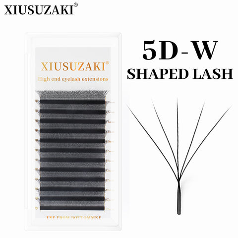 XIUSUZAKI Automatic Flowering W Shape Bloom 5D Premade Fans Eyelash Extensions Premium Natural Soft Light Full Dense Lashes XIUSUZAKI Automatic Flowering W Shape Bloom 5D Premade Fans Eyelash Extensions Premium Natural Soft Light Full Dense Lashes
