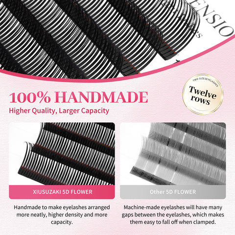 XIUSUZAKI 5D Flower Fairy Flora Lashes Cluster Classic Individual Eyelash Extension Carton LashesMatte Black Professional Soft Natural XIUSUZAKI 5D Flower Fairy Flora Lashes Cluster Classic Individual Eyelash Extension Carton LashesMatte Black Professional Soft Natural