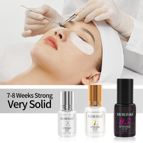 XIUSUZAKI 6ml 1 Second Fast Drying Strong False Eye Lash Extension Glue Adhesive Retention 5-7 Weeks Low Smell Mink Eyelash Glue XIUSUZAKI 6ml 1 Second Fast Drying Strong False Eye Lash Extension Glue Adhesive Retention 5-7 Weeks Low Smell Mink Eyelash Glue