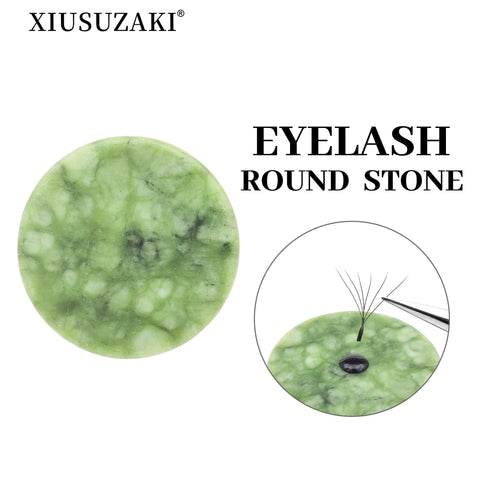 XIUSUZAKI Green Round Stone Eyelash Extension Glue Adhesive Pallet Stand Holder 1 PC Makeup Tool XIUSUZAKI Green Round Stone Eyelash Extension Glue Adhesive Pallet Stand Holder 1 PC Makeup Tool