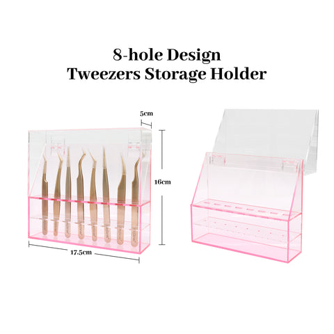 XIUSUZAKI Tweezers storage box 8 holes holder Eyelashes Makeup Professional Storage for Eyelash Extension Tweezers High Quality XIUSUZAKI Tweezers storage box 8 holes holder Eyelashes Makeup Professional Storage for Eyelash Extension Tweezers High Quality
