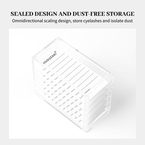XIUSUZAKI False Eyelashes Storage Box 5 Layers Acrylic Pallet Lash Holder Display Stand Tools XIUSUZAKI False Eyelashes Storage Box 5 Layers Acrylic Pallet Lash Holder Display Stand Tools