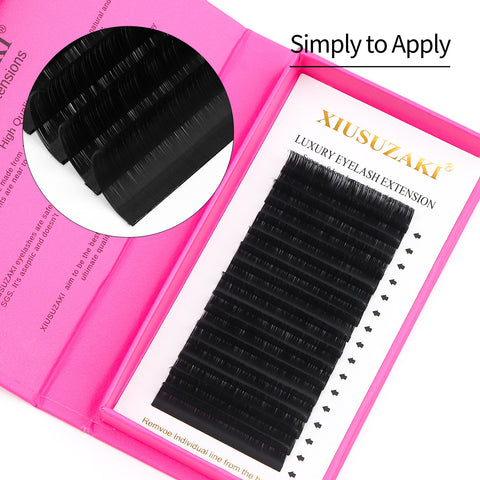 XIUSUZAKI Classic Individual Eyelash Extension Lashes Matte Black Professional Soft Natural XIUSUZAKI Classic Individual Eyelash Extension Lashes Matte Black Professional Soft Natural