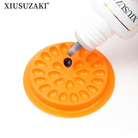 XIUSUZAKI 100pcs Disposable Eyelash Extension Glue Holder Pallet Plastic Holder Pallet Stand Pads for Fan Eyelashes Holder XIUSUZAKI 100pcs Disposable Eyelash Extension Glue Holder Pallet Plastic Holder Pallet Stand Pads for Fan Eyelashes Holder