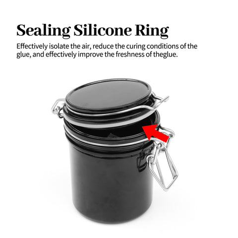 XIUSUZAKI Lash Glue Storage Container Airtight Adhesive Holder for Eyelash Extension Glues Hold 3 Adhesives Sealed Jar Tank Box XIUSUZAKI Lash Glue Storage Container Airtight Adhesive Holder for Eyelash Extension Glues Hold 3 Adhesives Sealed Jar Tank Box