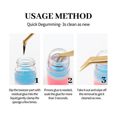 XIUSUZAKI 30ml Eyelashes Tweezers Cleaner Lash Glue Extension Supplies Liquid Eyelash Tweezers Cleaning Sponge XIUSUZAKI 30ml Eyelashes Tweezers Cleaner Lash Glue Extension Supplies Liquid Eyelash Tweezers Cleaning Sponge