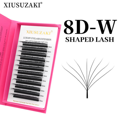XIUSUZAKU 8D W-Shaped Eyelashes Extensions C/D Curl High Quality Idividual W-8D Lash XIUSUZAKU 8D W-Shaped Eyelashes Extensions C/D Curl High Quality Idividual W-8D Lash