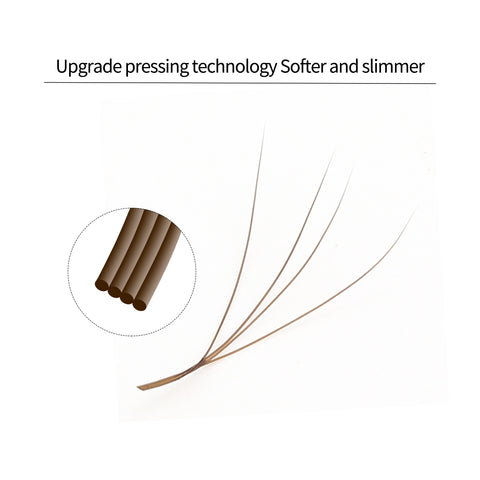 XIUSUZAKI Brown 4D W-Shaped Eyelashes Extensions 4 Tip C/D Curl High Quality Idividual Lash XIUSUZAKI Brown 4D W-Shaped Eyelashes Extensions 4 Tip C/D Curl High Quality Idividual Lash