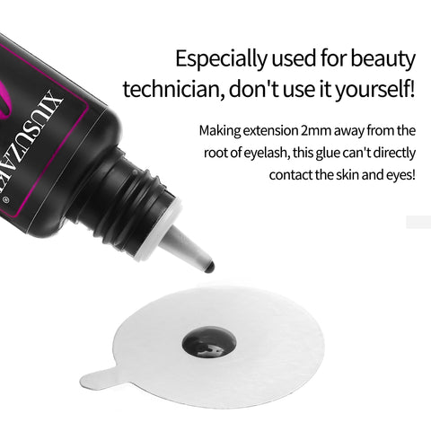 XIUSUZAKI 6ml 1 Second Fast Drying Strong False Eye Lash Extension Glue Adhesive Retention 5-7 Weeks Low Smell Mink Eyelash Glue XIUSUZAKI 6ml 1 Second Fast Drying Strong False Eye Lash Extension Glue Adhesive Retention 5-7 Weeks Low Smell Mink Eyelash Glue