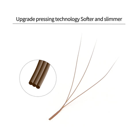 XIUSUZAKI Brown 3D W-Shaped Eyelashes Extensions 3 Tip C/D Curl High Quality Idividual Lash XIUSUZAKI Brown 3D W-Shaped Eyelashes Extensions 3 Tip C/D Curl High Quality Idividual Lash