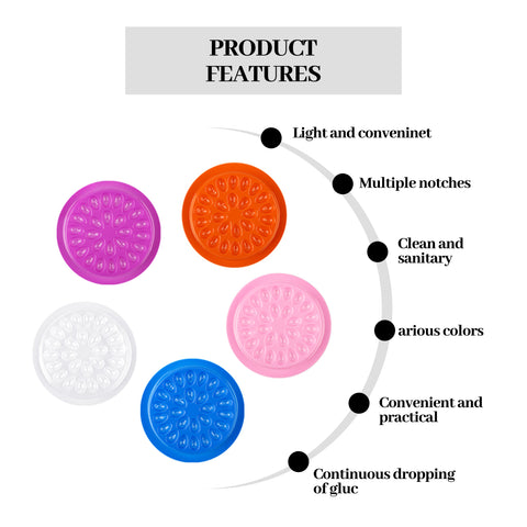 XIUSUZAKI 100pcs Disposable Eyelash Extension Glue Holder Pallet Plastic Holder Pallet Stand Pads for Fan Eyelashes Holder XIUSUZAKI 100pcs Disposable Eyelash Extension Glue Holder Pallet Plastic Holder Pallet Stand Pads for Fan Eyelashes Holder