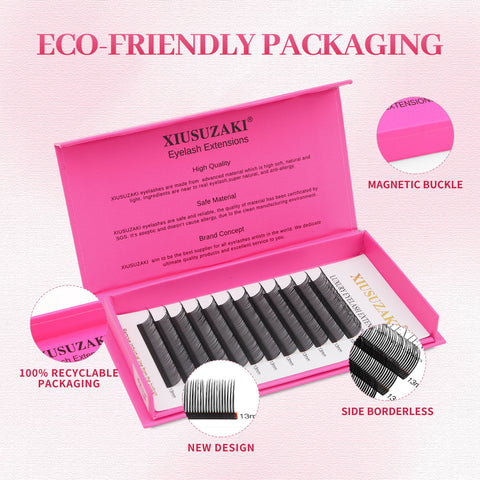 XIUSUZAKI 5D Flower Fairy Flora Lashes Cluster Classic Individual Eyelash Extension Carton LashesMatte Black Professional Soft Natural XIUSUZAKI 5D Flower Fairy Flora Lashes Cluster Classic Individual Eyelash Extension Carton LashesMatte Black Professional Soft Natural