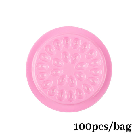 XIUSUZAKI 100pcs Disposable Eyelash Extension Glue Holder Pallet Plastic Holder Pallet Stand Pads for Fan Eyelashes Holder XIUSUZAKI 100pcs Disposable Eyelash Extension Glue Holder Pallet Plastic Holder Pallet Stand Pads for Fan Eyelashes Holder