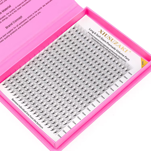 Wholesale Handmade Mix 16 Rows Premade fans 3D-14D Loose Premade Volume Fans Pointy Base Eyelash Extensions Wholesale Handmade Mix 16 Rows Premade fans 3D-14D Loose Premade Volume Fans Pointy Base Eyelash Extensions