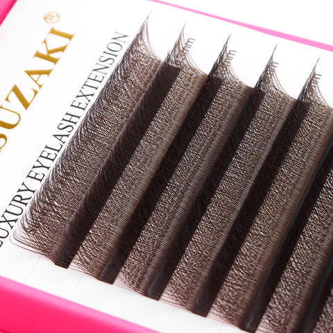 XIUSUZAKI Wholesale Private Label 3D W-shaped Eyelashes Extensions 3 tips C/D Curl Lash Eyelashes Brown Eyelash Extensions XIUSUZAKI Wholesale Private Label 3D W-shaped Eyelashes Extensions 3 tips C/D Curl Lash Eyelashes Brown Eyelash Extensions