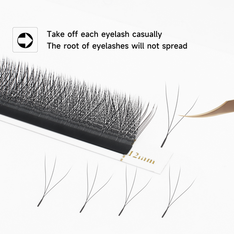 XIUSUZAKI Natural soft Light Bloom Automatic Flowering Premade Eyelashes Extensions Lash 3D W Shape Eyelash Extension XIUSUZAKI Natural soft Light Bloom Automatic Flowering Premade Eyelashes Extensions Lash 3D W Shape Eyelash Extension