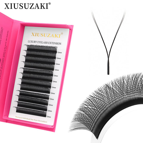 XIUSUZAKI YY Shape Hand Woven Premium Soft Light Natural Eyelashes Extension 2D Y Shape Lashes Black Brown Purple Blue Color YY Lashes XIUSUZAKI YY Shape Hand Woven Premium Soft Light Natural Eyelashes Extension 2D Y Shape Lashes Black Brown Purple Blue Color YY Lashes